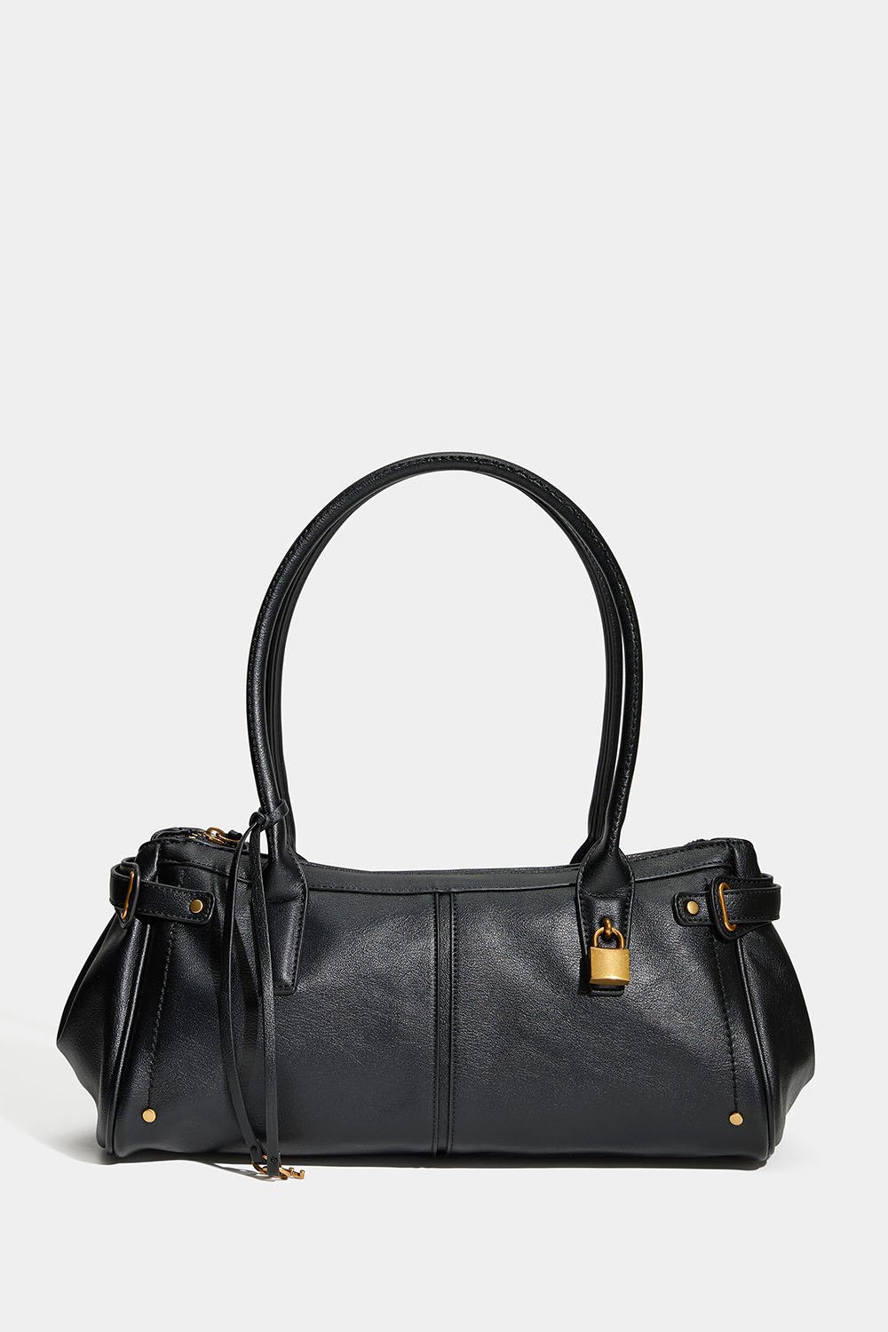 Sort taske med lange skulderremme