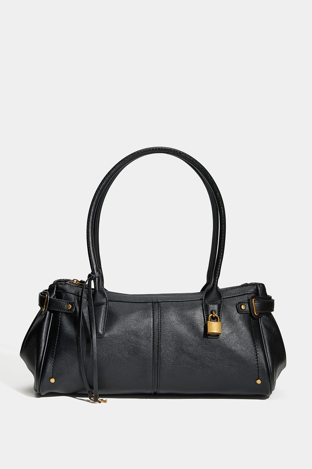 Sort taske med lange skulderremme