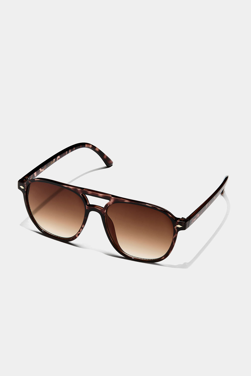 Skildpaddemønstrede solbriller med dobbeltbro