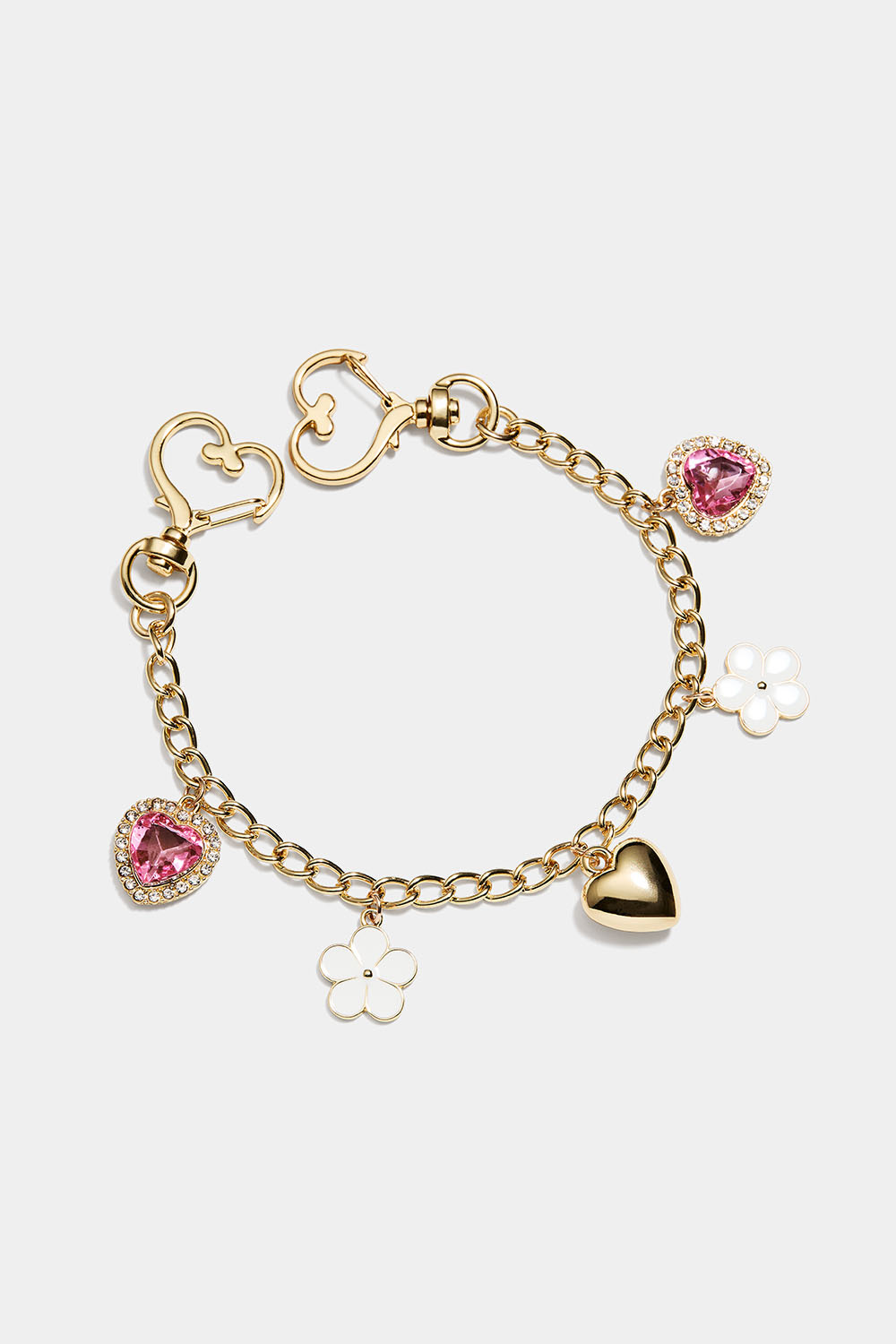 Taskepynt med blomster og hjerter