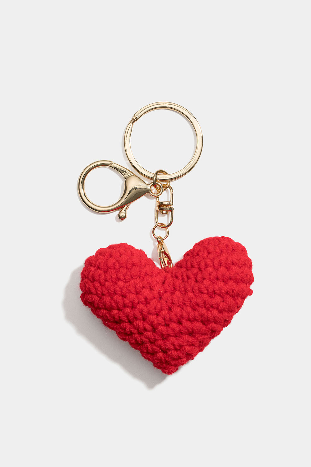 Taskepynt med hæklet hjerte