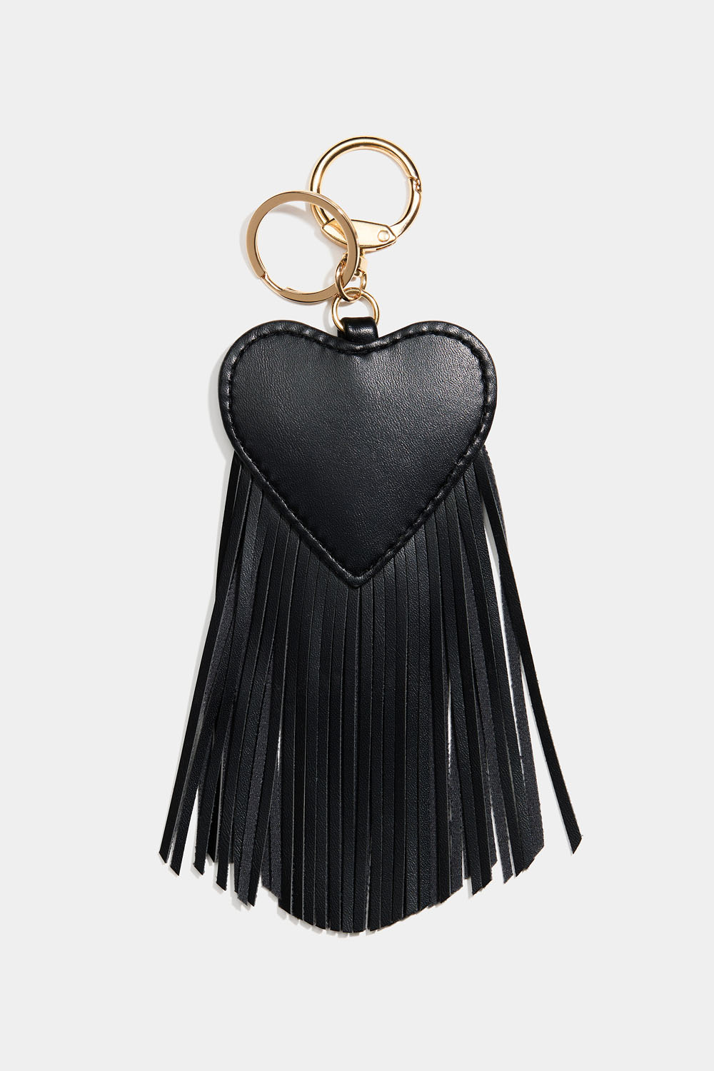 Taskepynt med hjerter og frynser