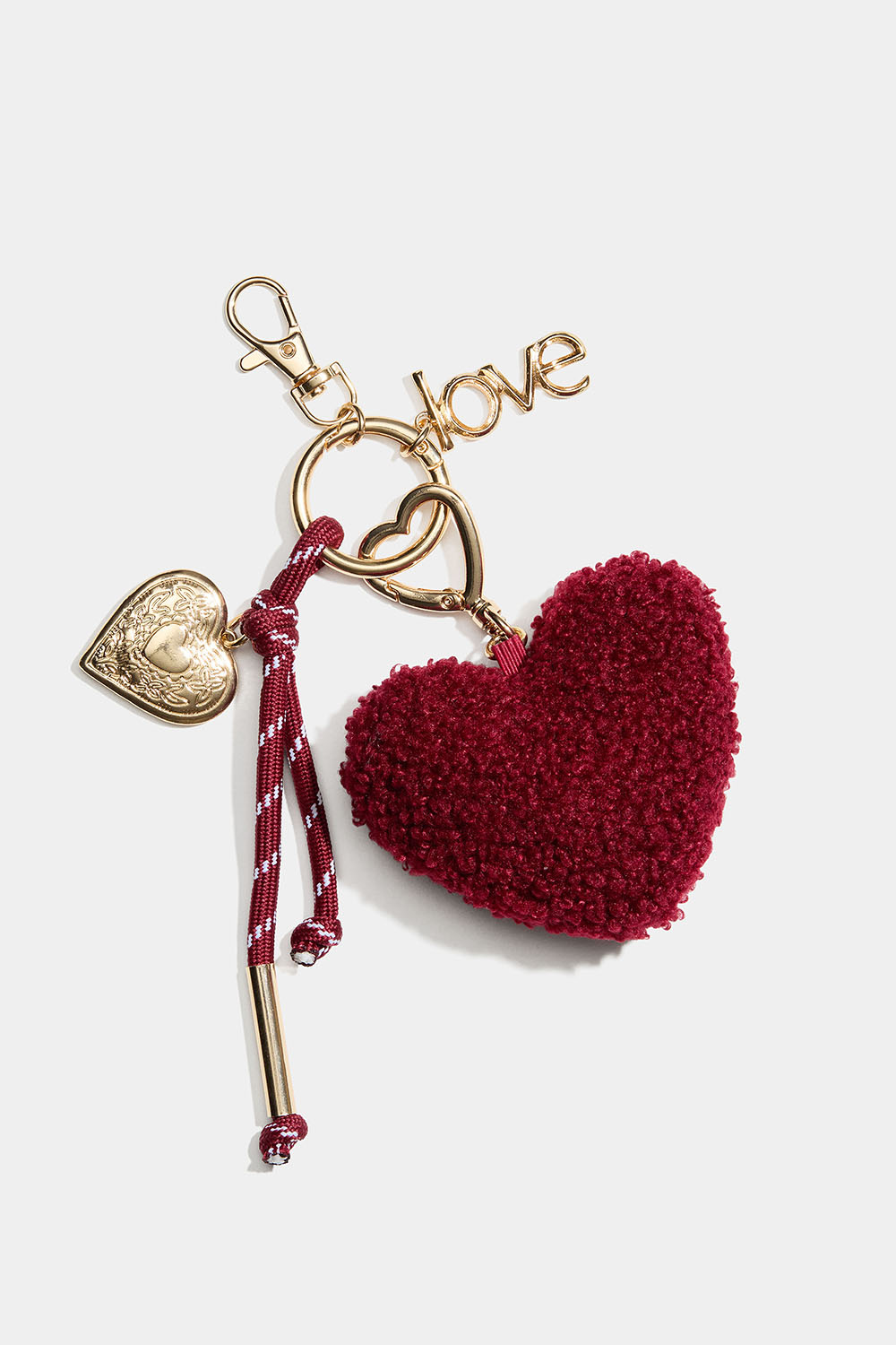 Taskepynt med hjerte og vedhæng