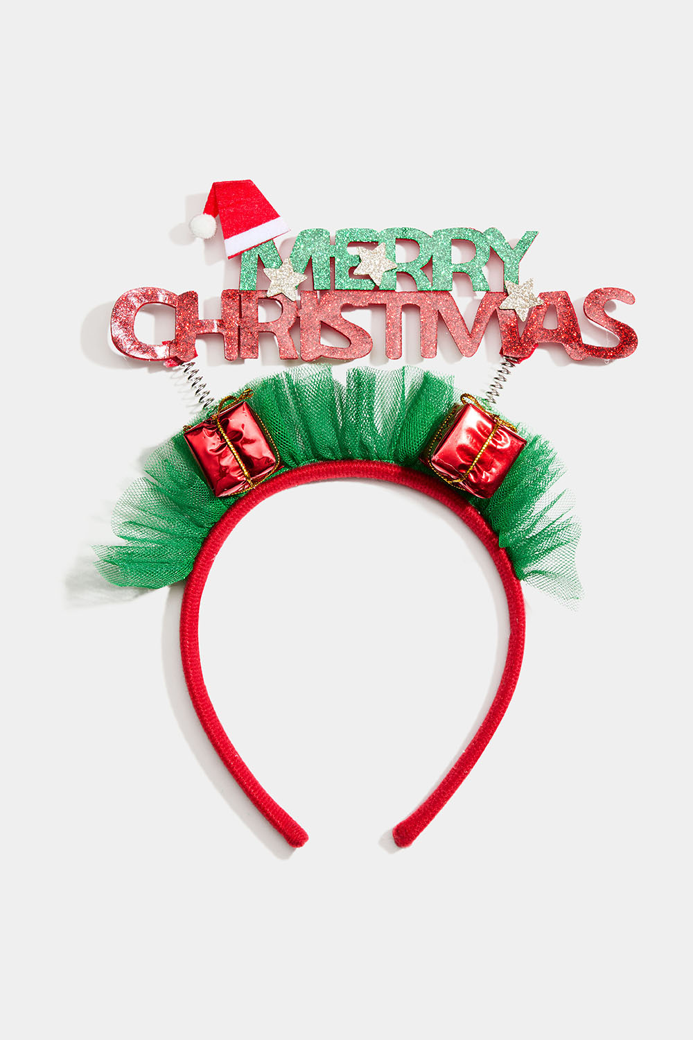 Hårbøjle med Merry Christmas og gaver