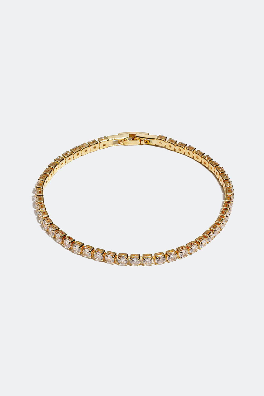 Guldfarvet tennisarmbånd, 0,3 cm