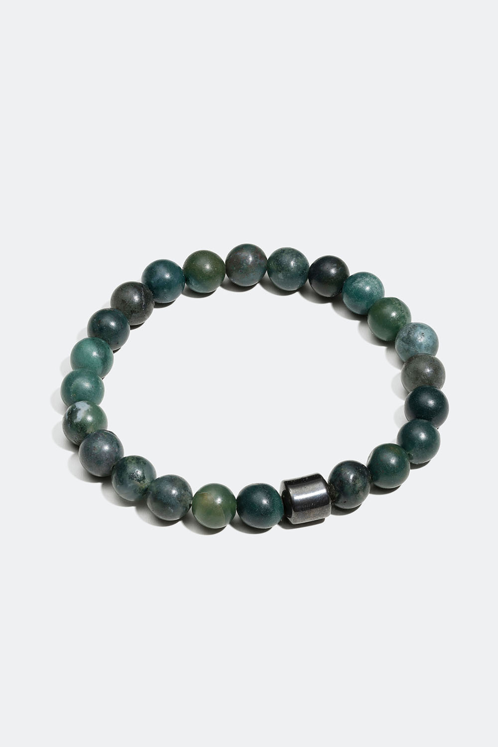 Armbånd i grøn jaspis natursten