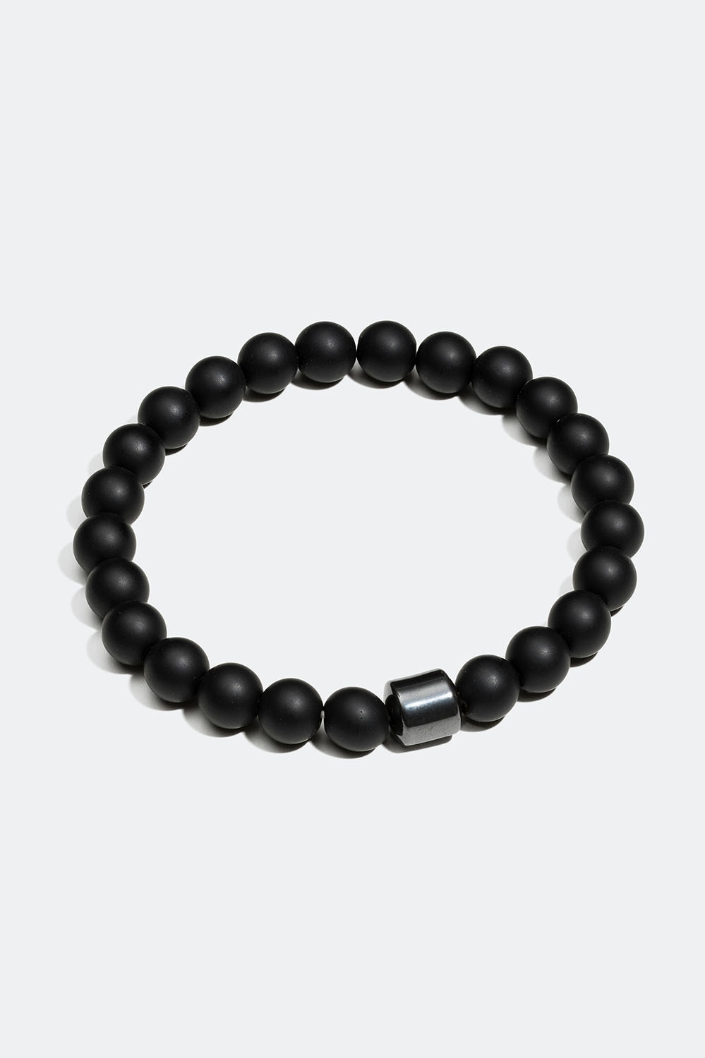 Armbånd i sort onyx natursten