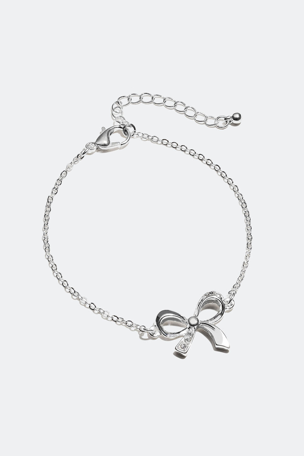 Armbånd med sløjfe og glassten