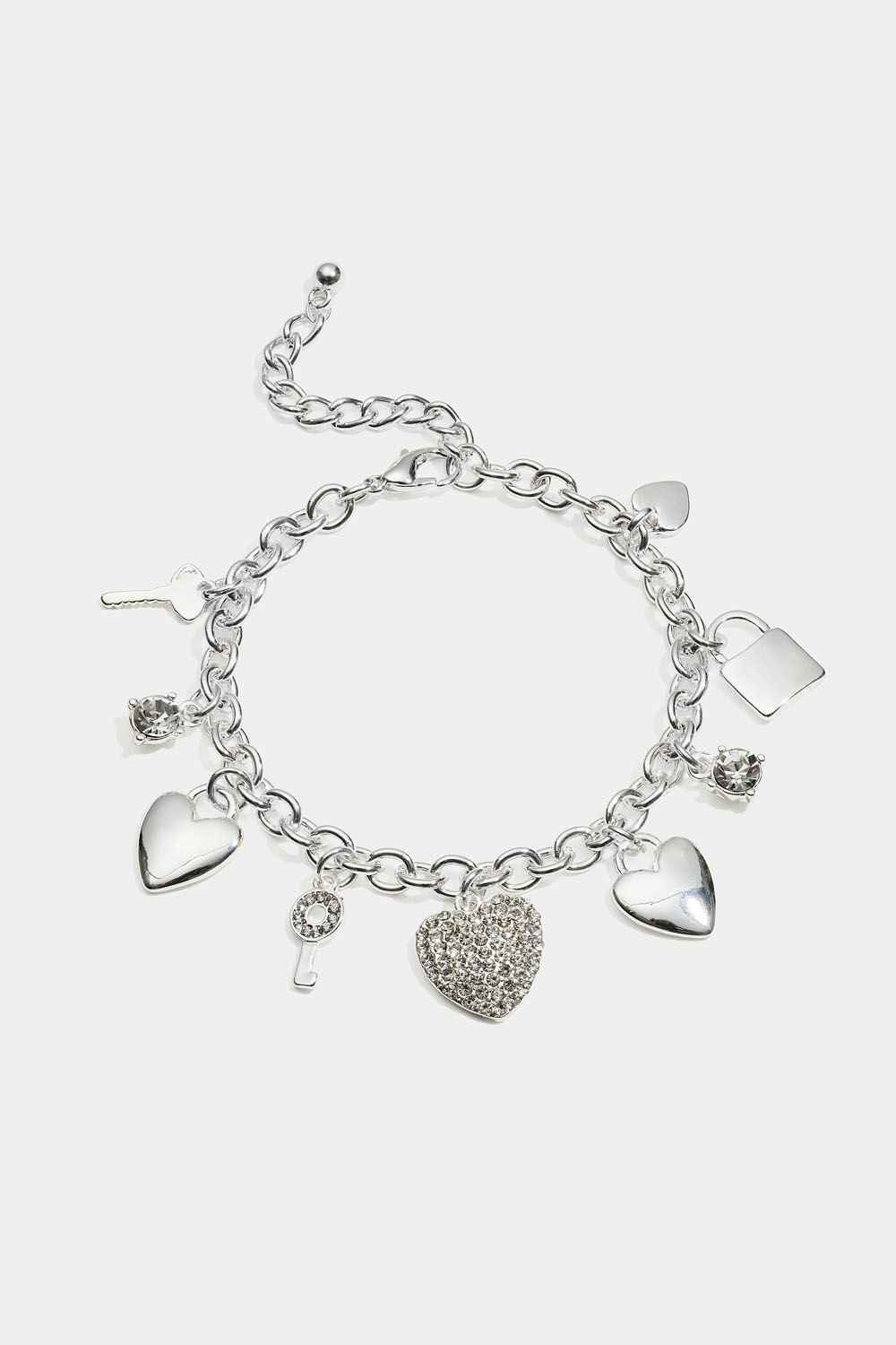 Armbånd med nøgler og hjerte