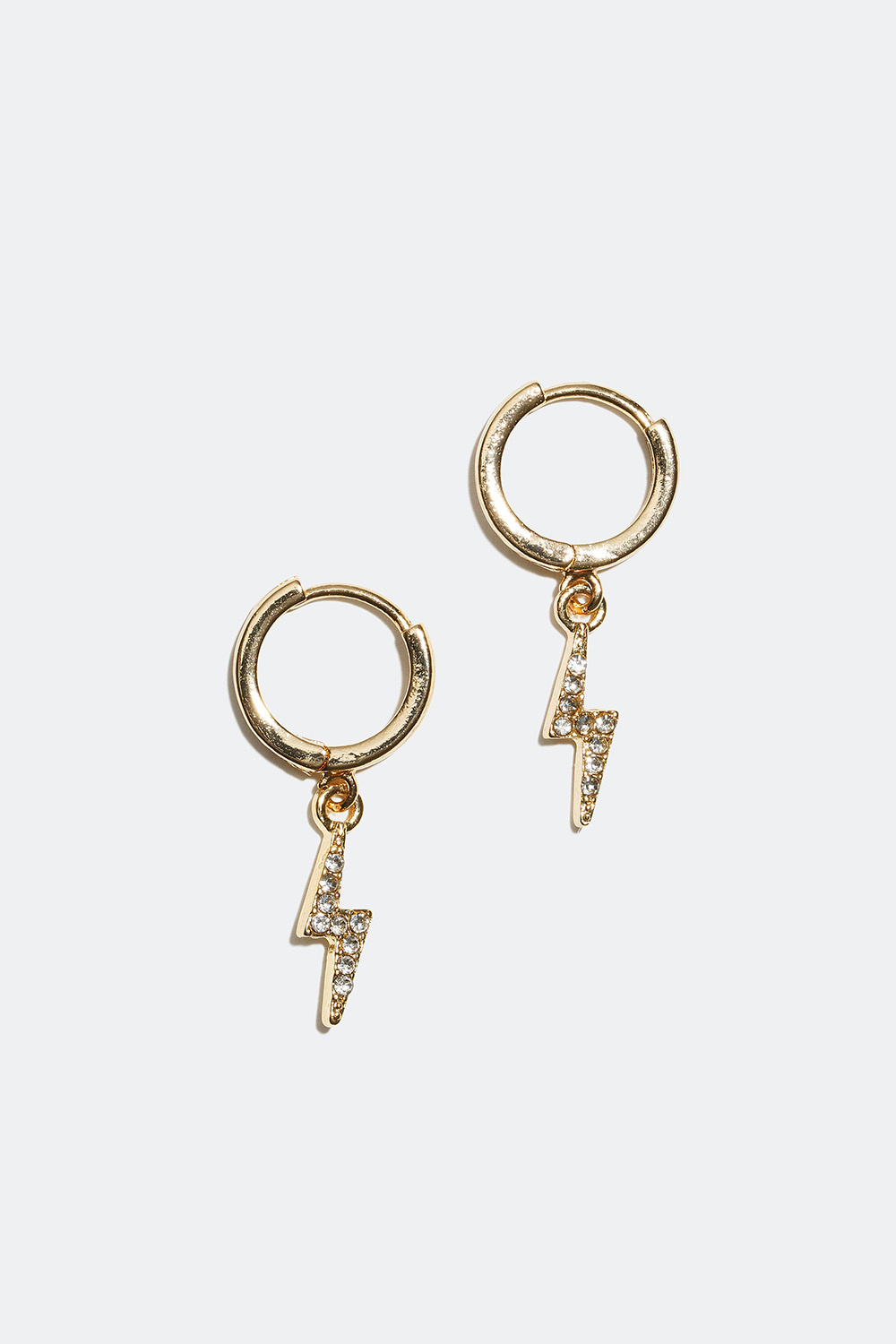 Små hoops med lyn besat med similisten