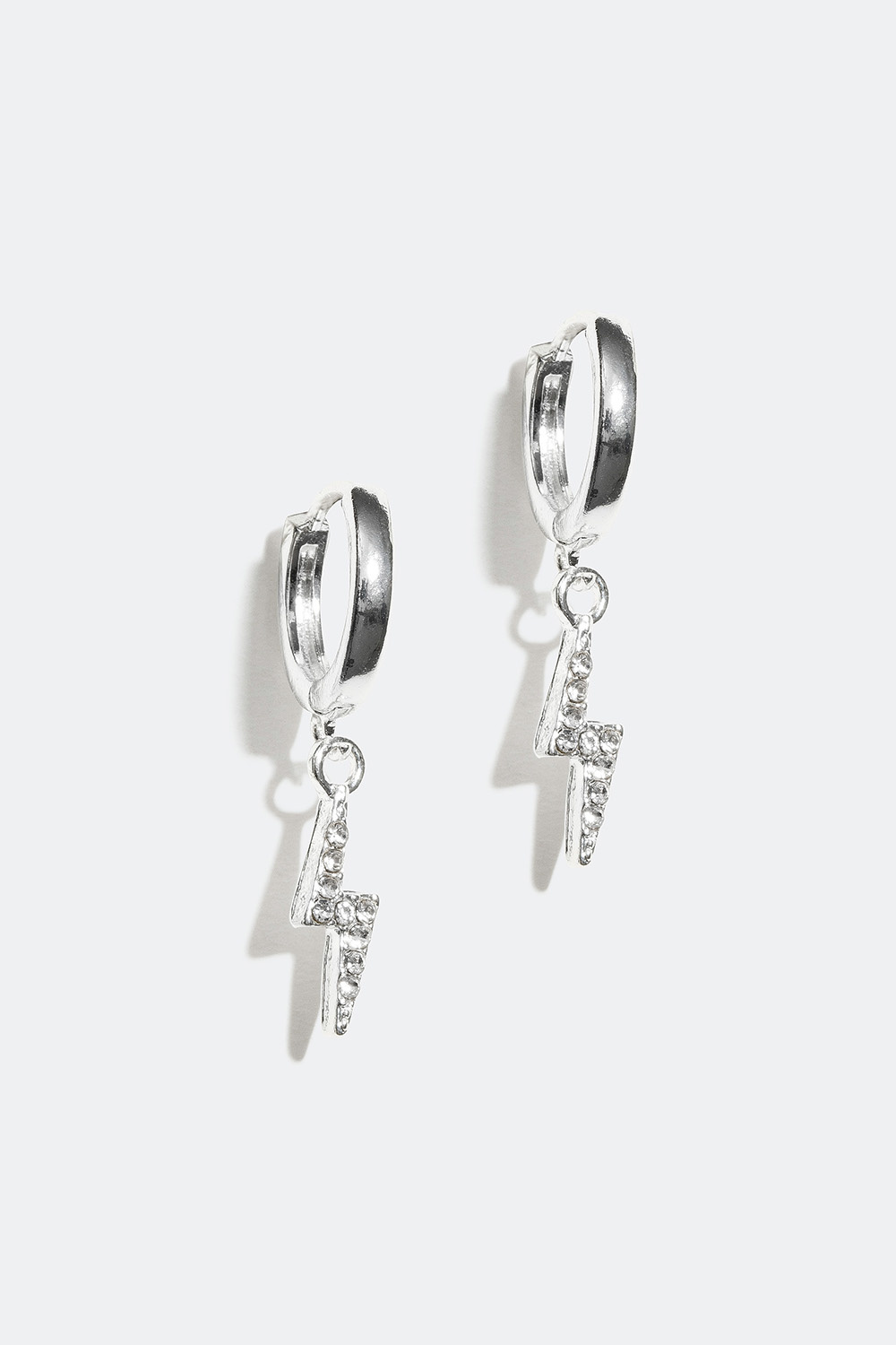 Små hoops med lyn besat med similisten