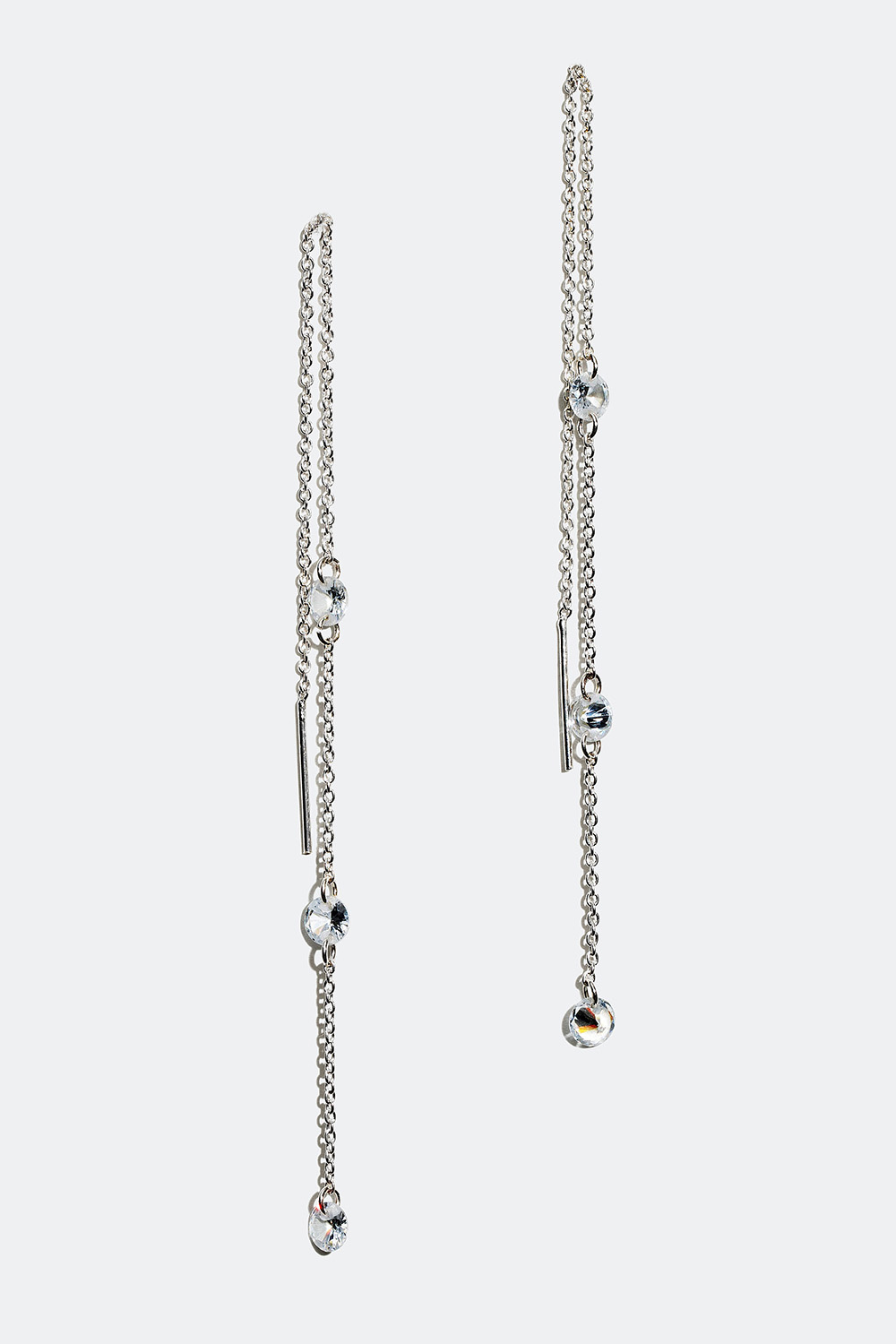 Kædeøreringe med runde glassten