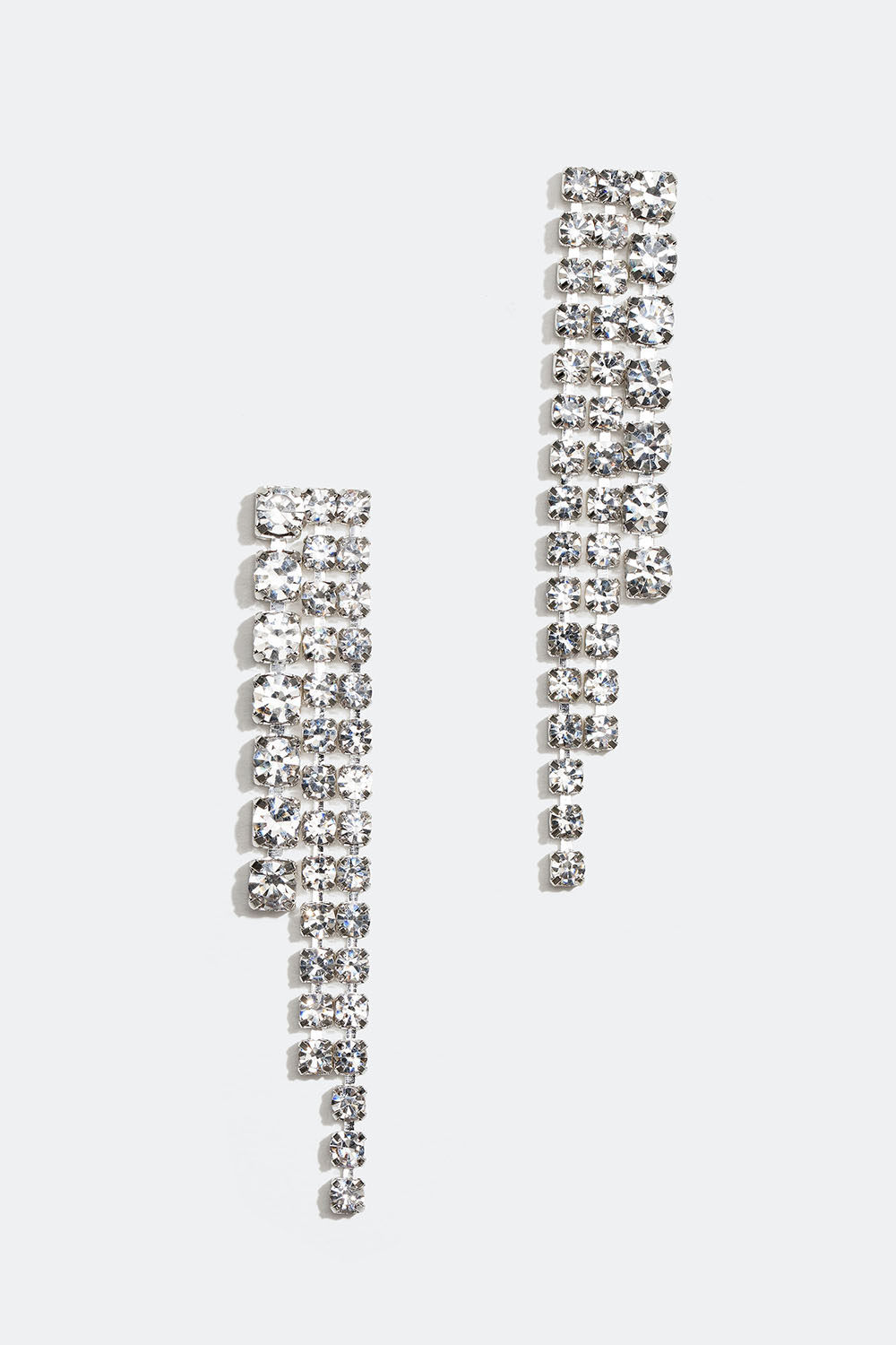 Rhinsten-øreringe med tre led