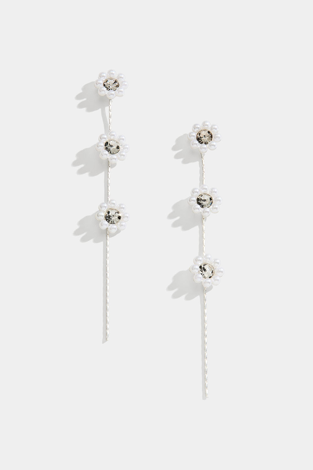 Øreringe med perleblomster