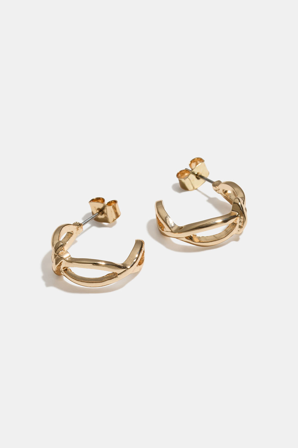 Guldfarvede hoops med knude