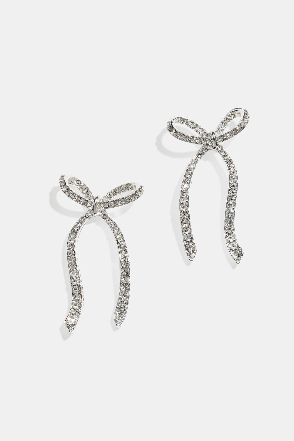 Øreringe med sløjfer med rhinsten