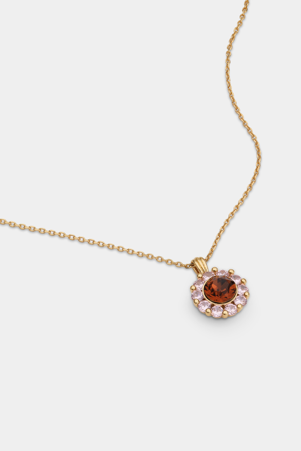 New Miss Sofia necklace - Pink amber 