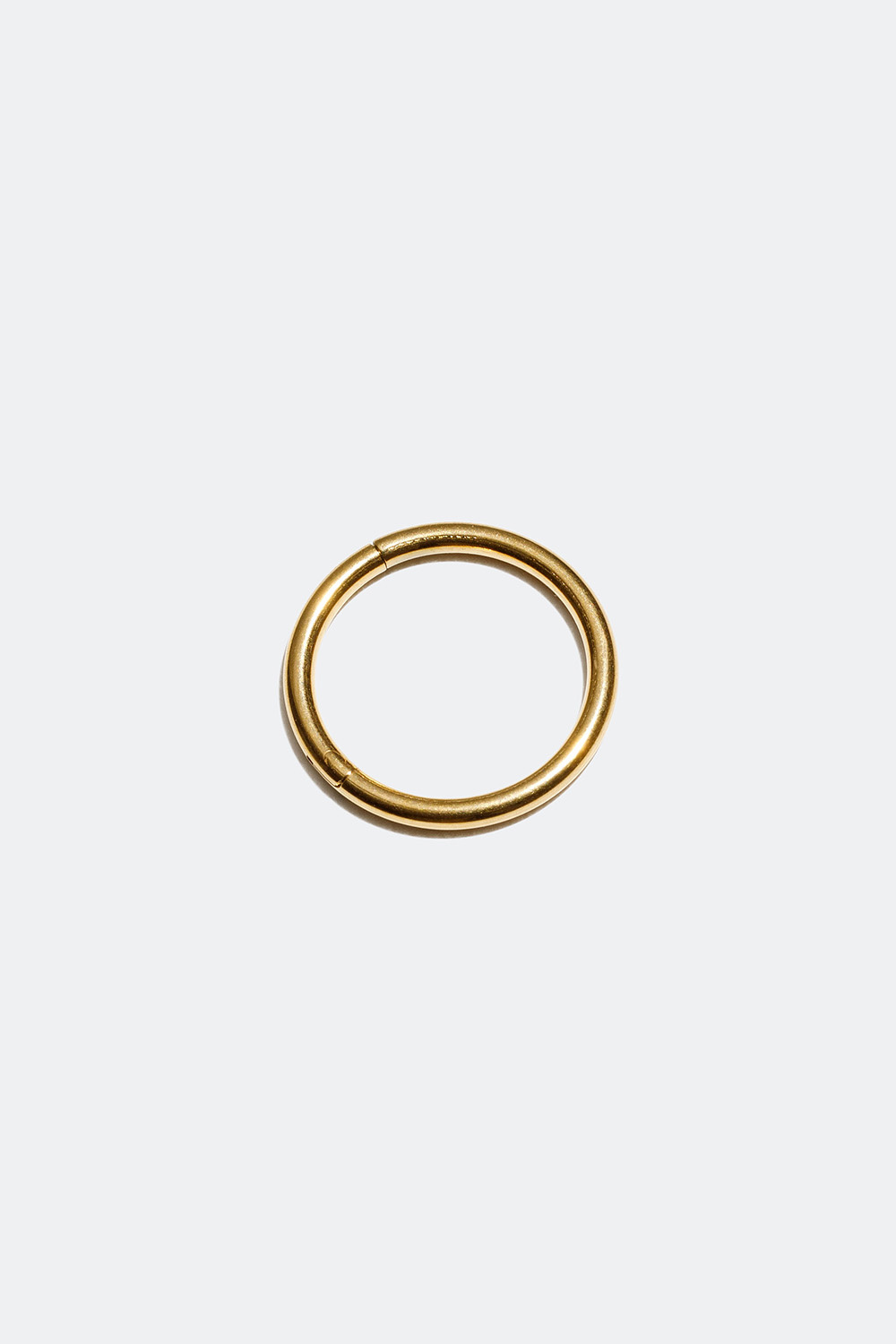Guldfarvet piercingring, 10 mm, clicker