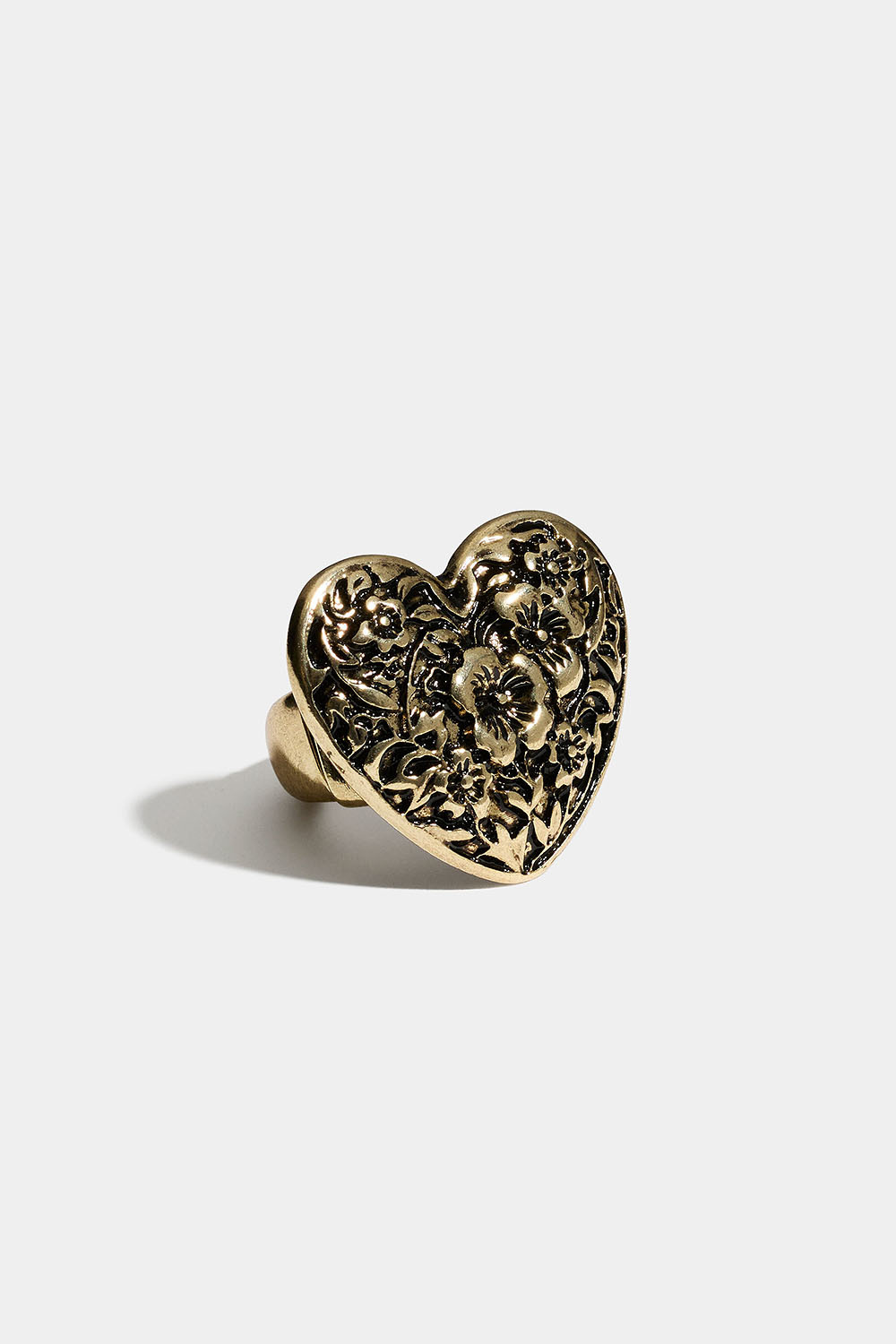 Elastisk ring med mønstret hjerte 