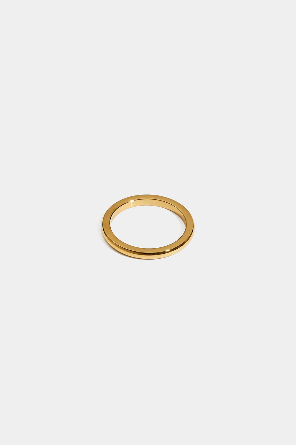 Lillefingerring i stål med 18 K guld