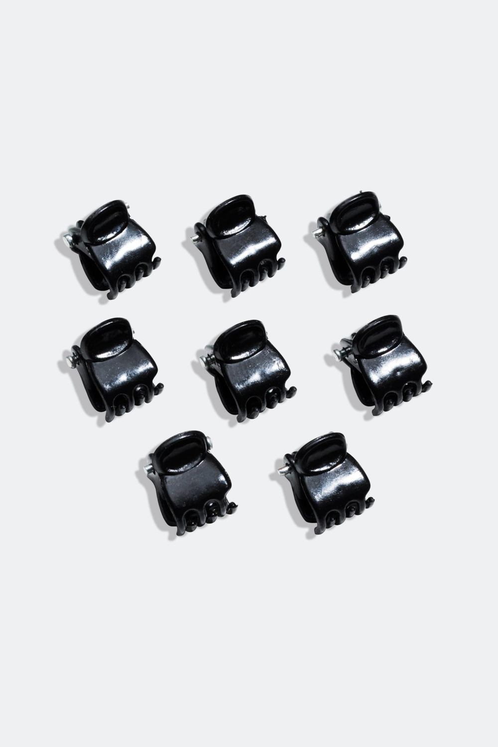 Mini hårklemme, 8 stk pr pakke, Sort