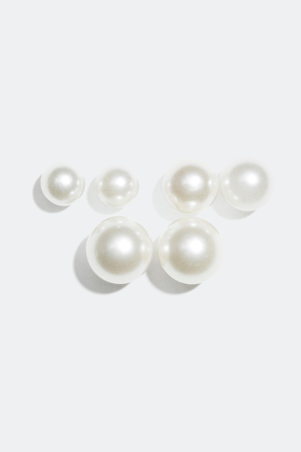 Øreringe med plastperler, 3-par