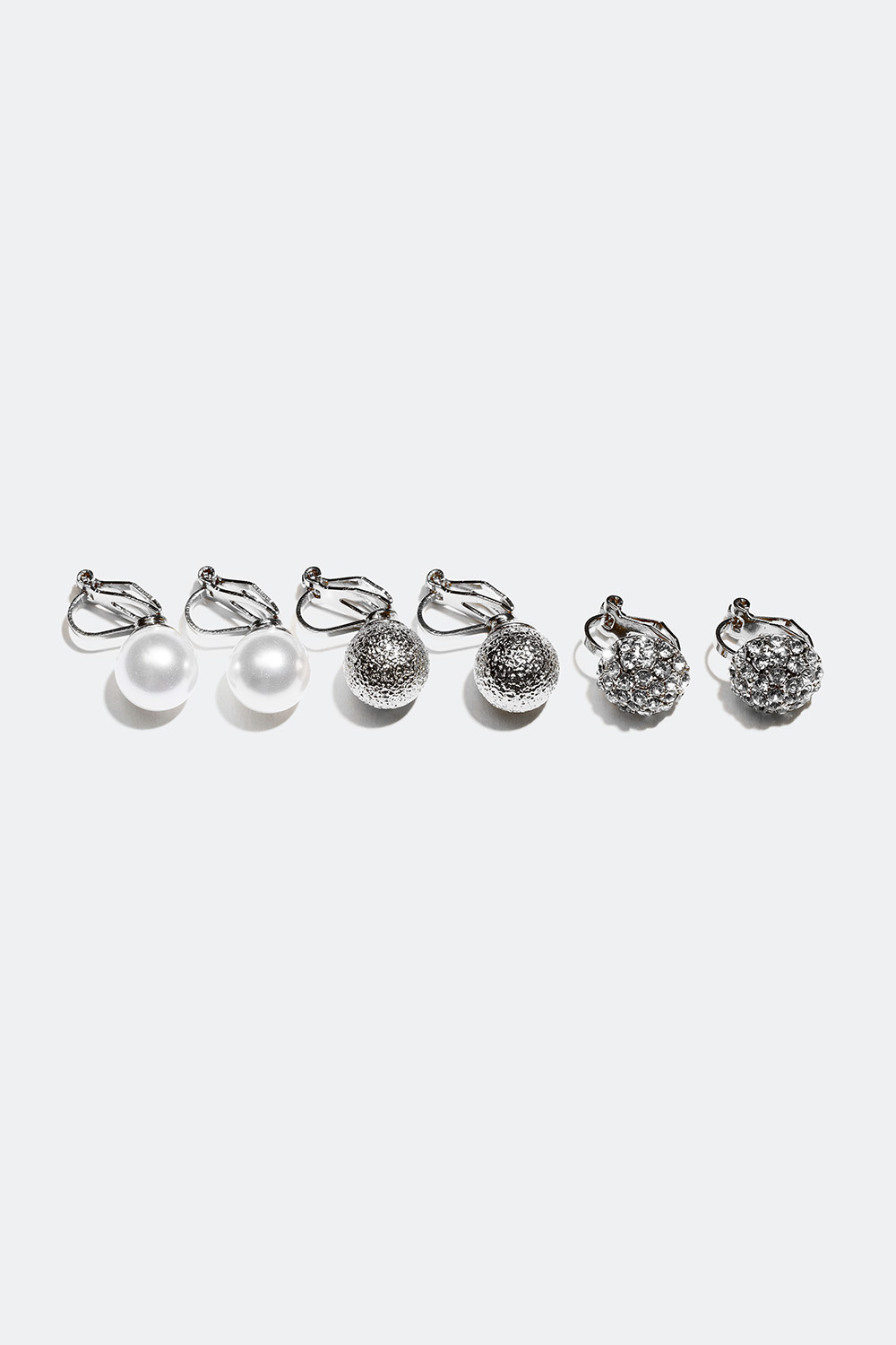 Runde clipsøreringe, 3-pack