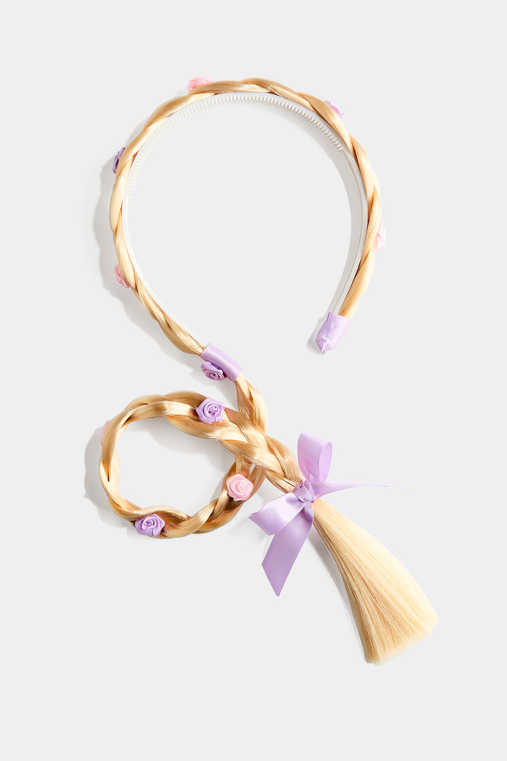  Diadem med fletning og roser