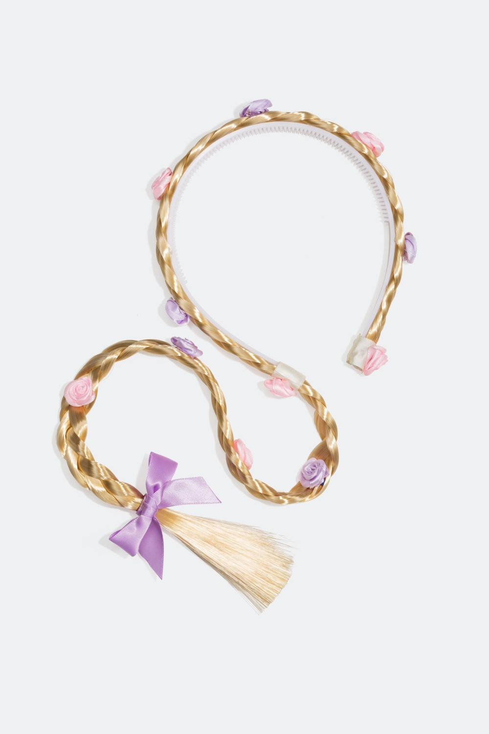  Diadem med fletning og roser