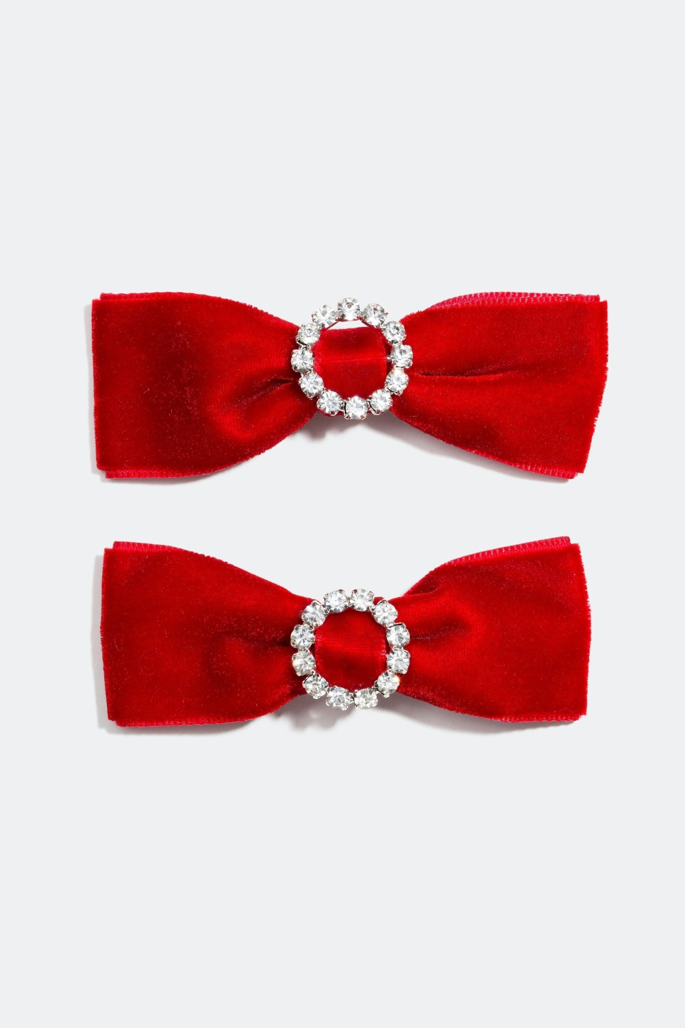 Hårspænder med sløjfer i velour