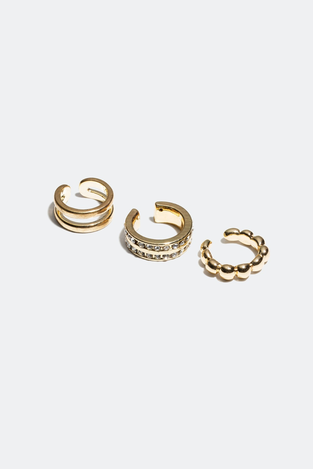 Ear cuffs med forskellige former, 3-pak