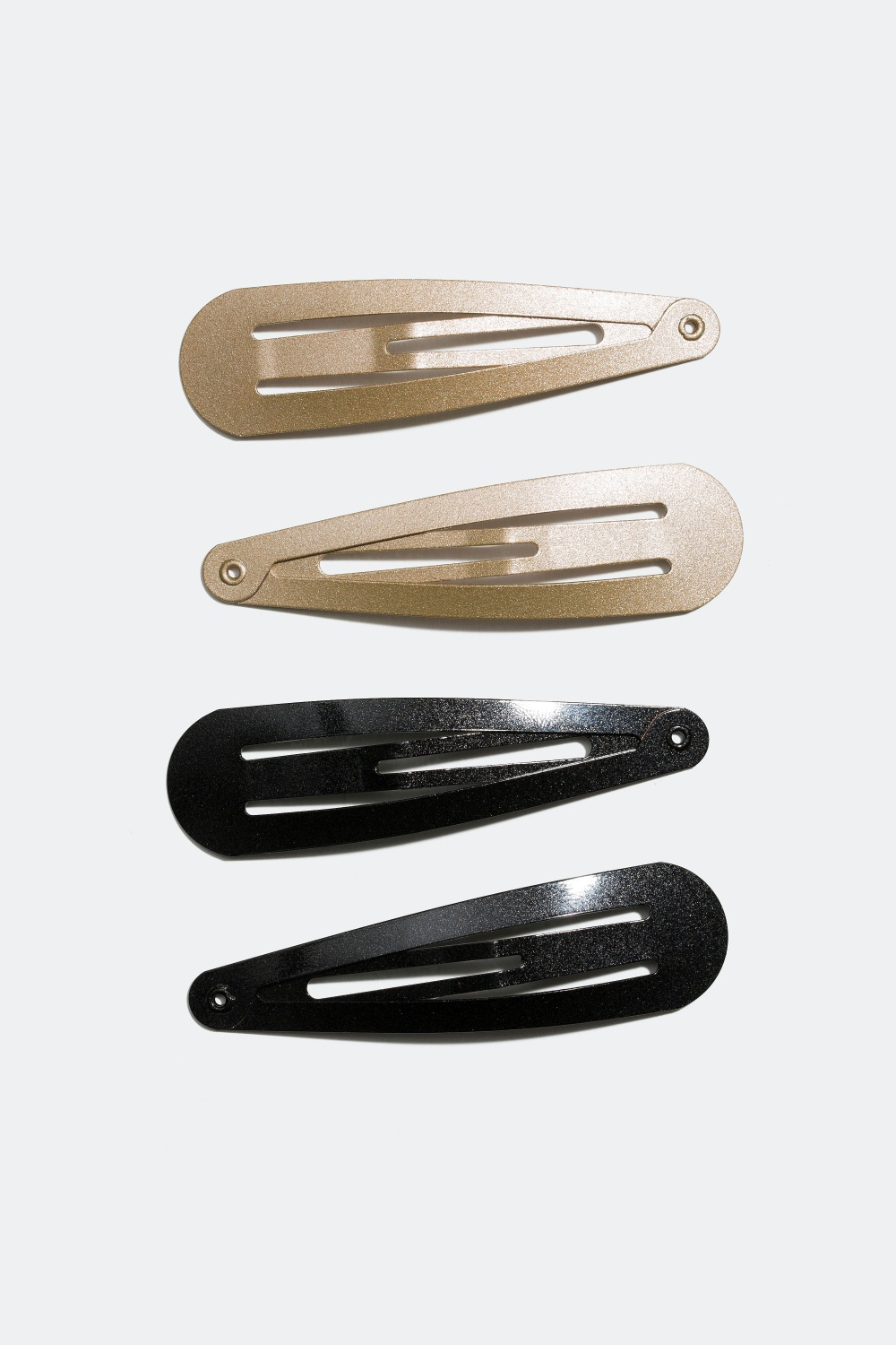 Hårspænder i mat med glimmer, 2-pak