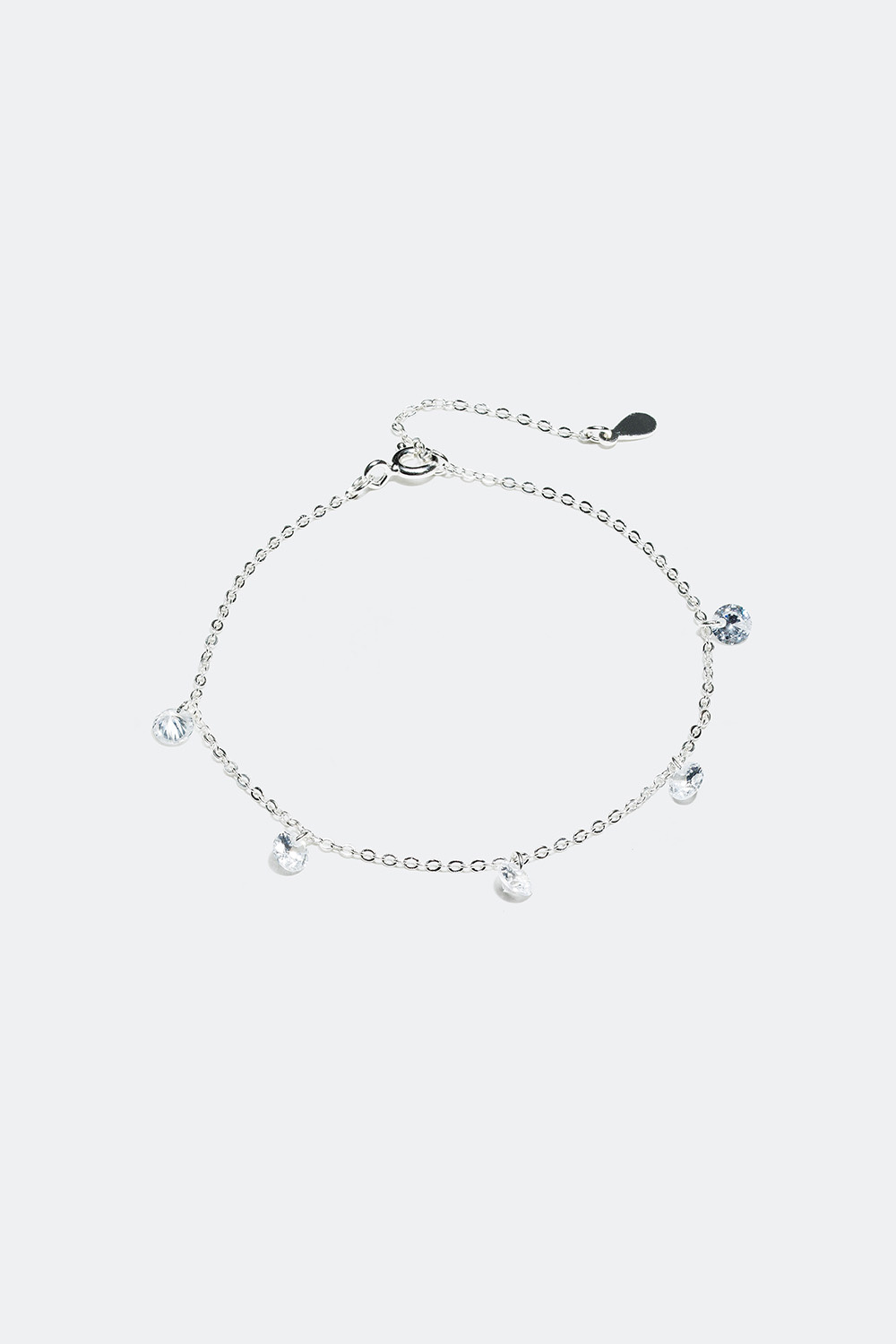 Sølvarmbånd med dekorative Cubic Zirconia sten