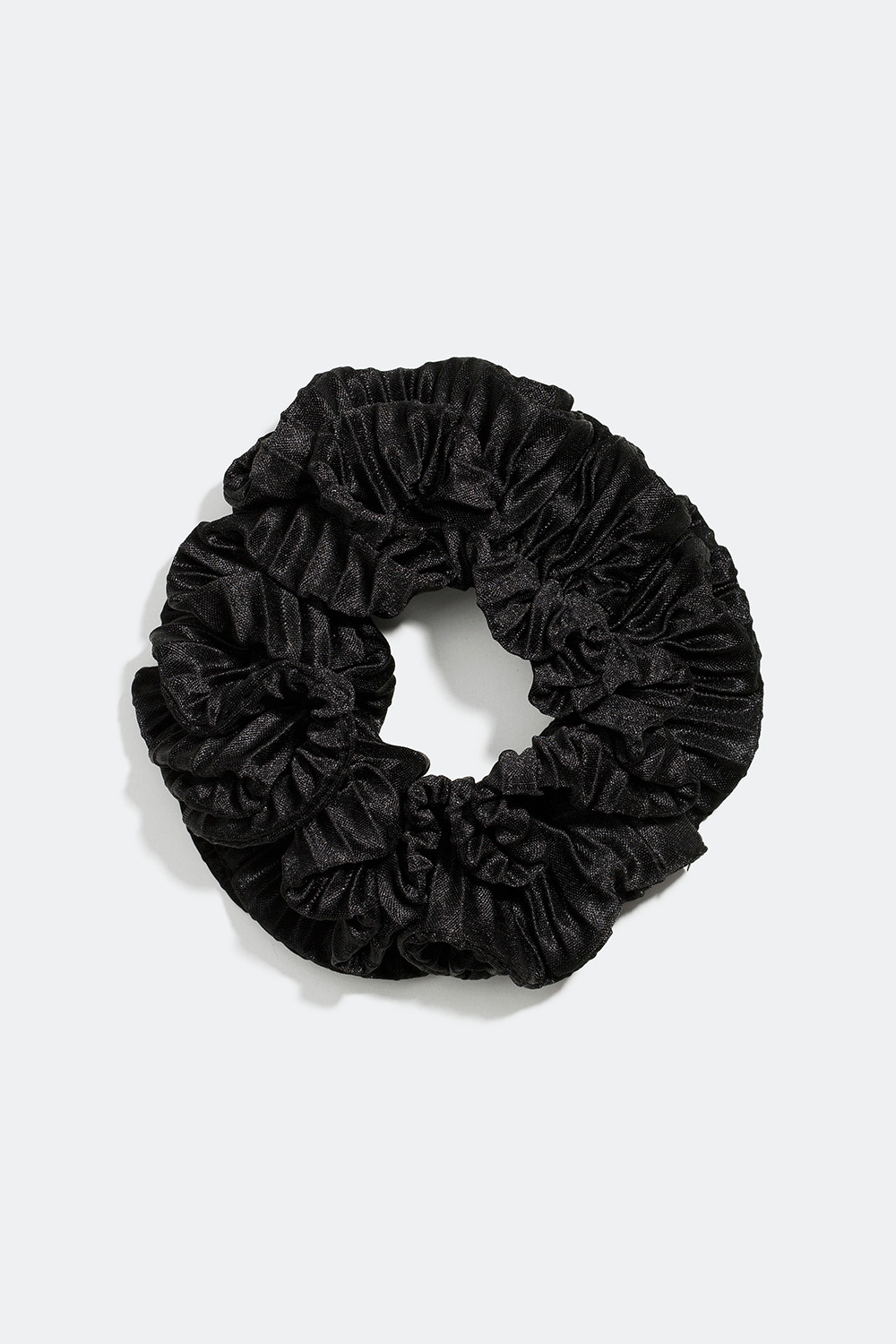 Scrunchie med volanter i plisseret imiteret silke