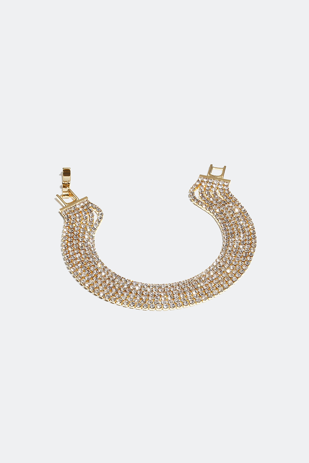 Guldfarvet armbånd med similikæder