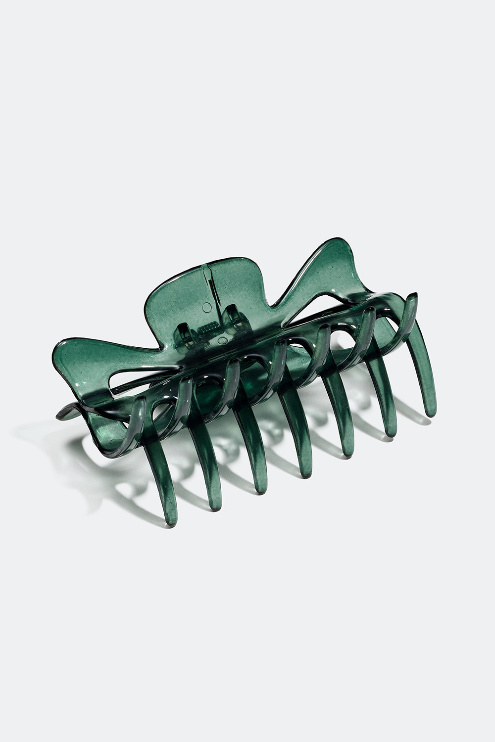 Mørkegrønt hårspænde i klassisk design, 8,5 cm