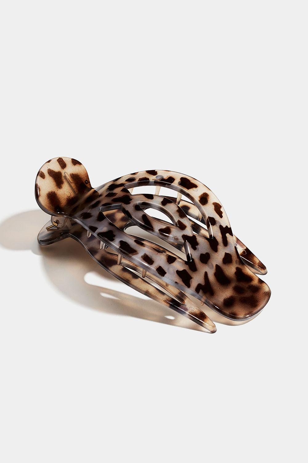 Fladt hårspænde med leopardprint