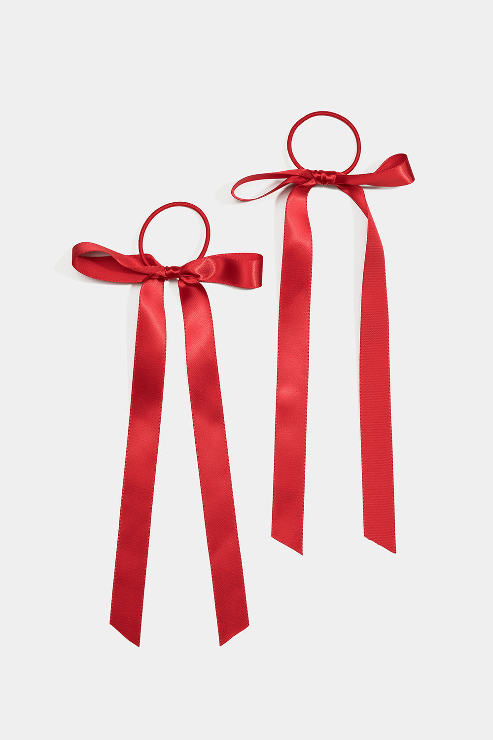 Hårelastikker med røde sløjfer, 2-pak