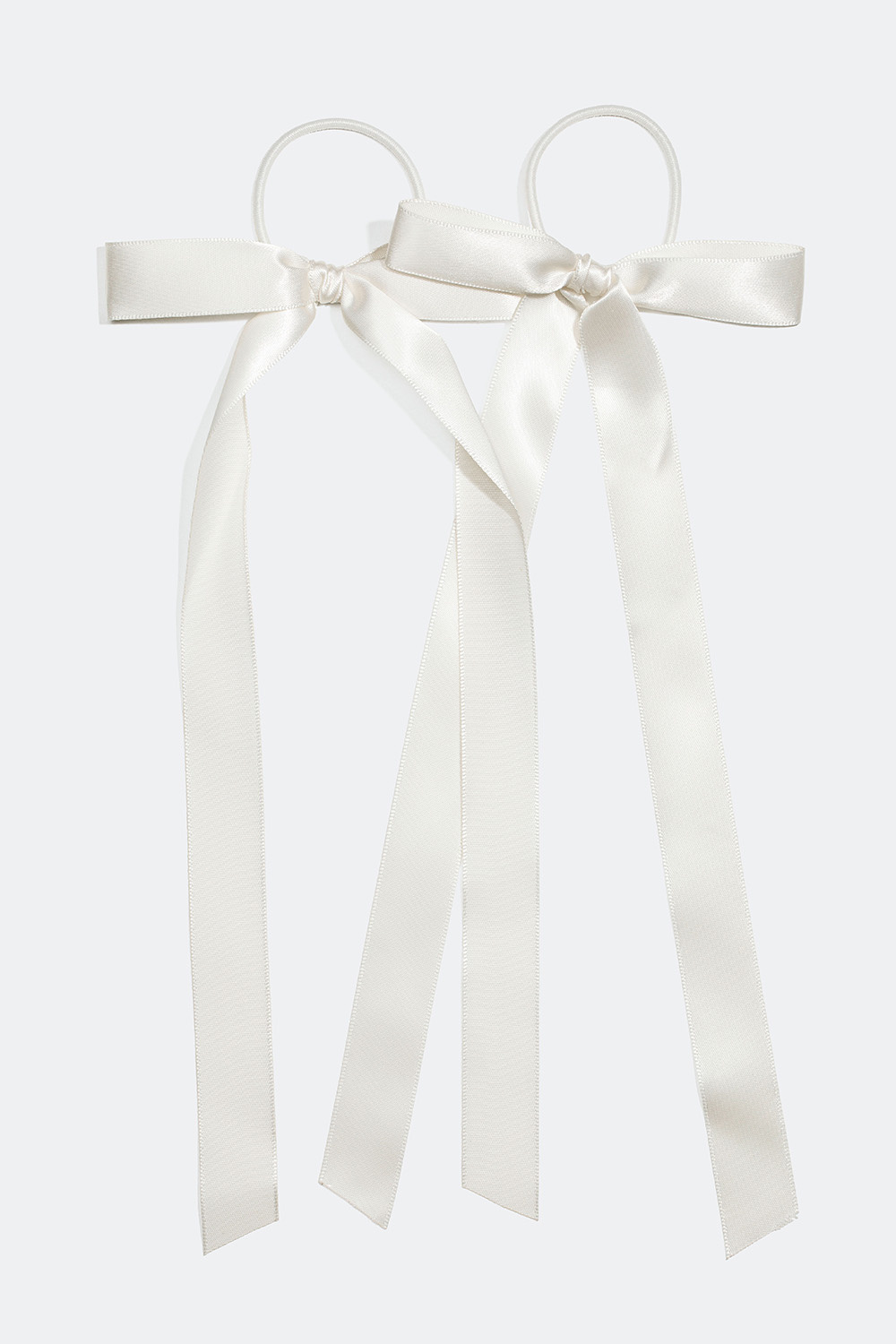 Hårelastikker med hvide sløjfer, 2-pak