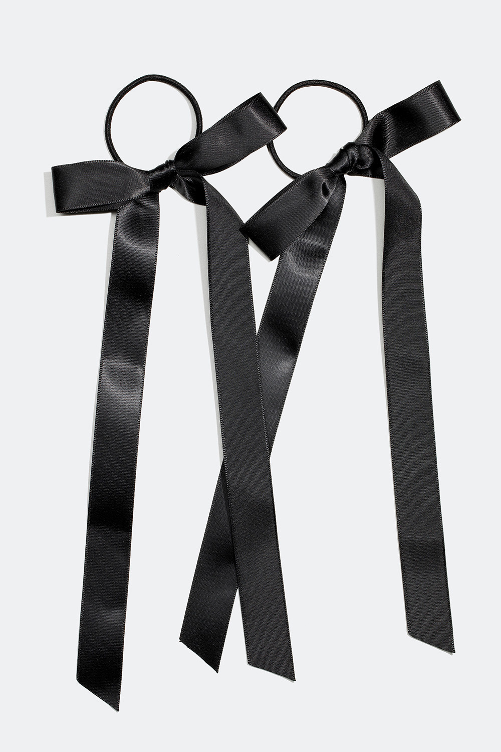 Hårelastikker med sorte sløjfer, 2-pak