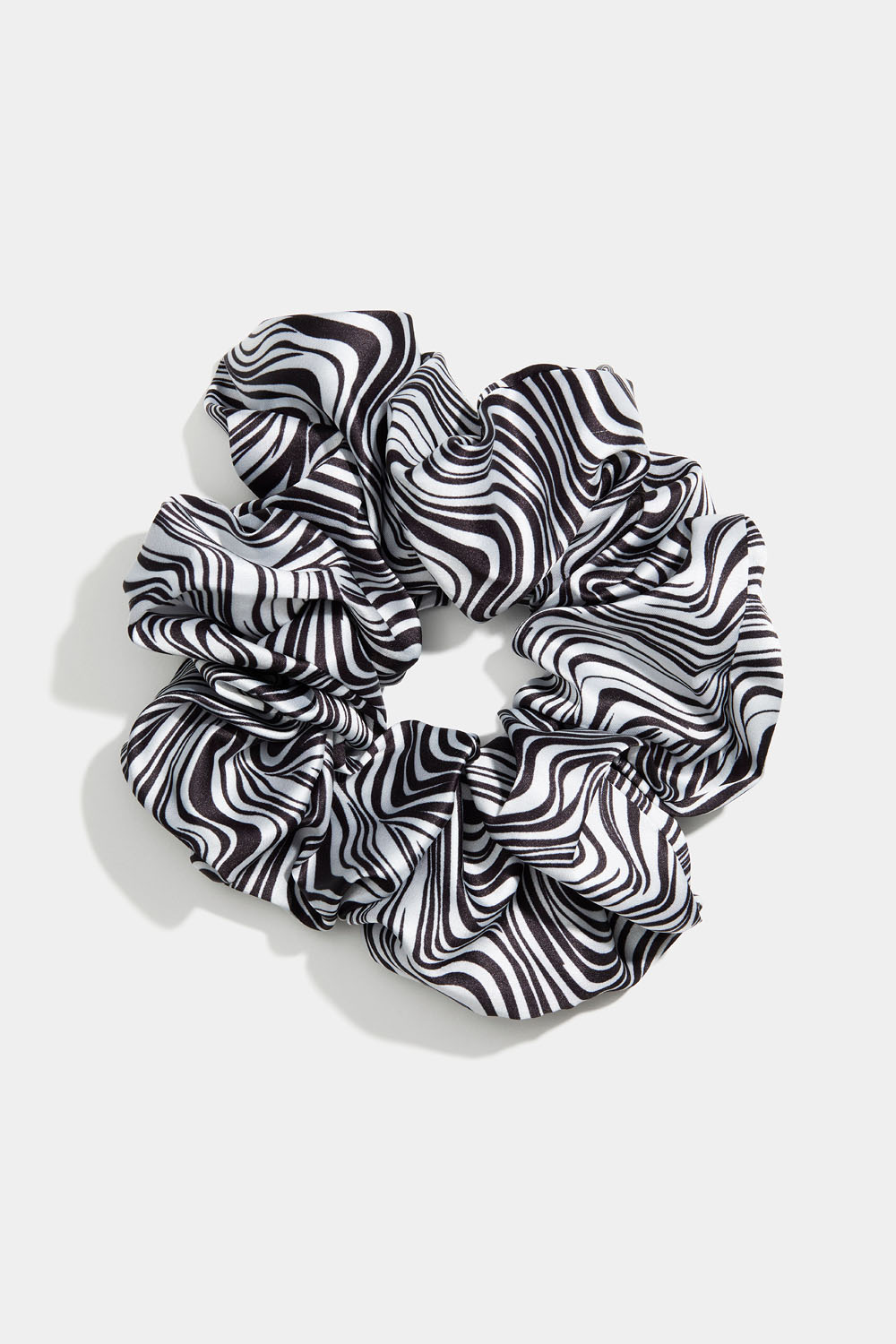 Sort/hvid scrunchie