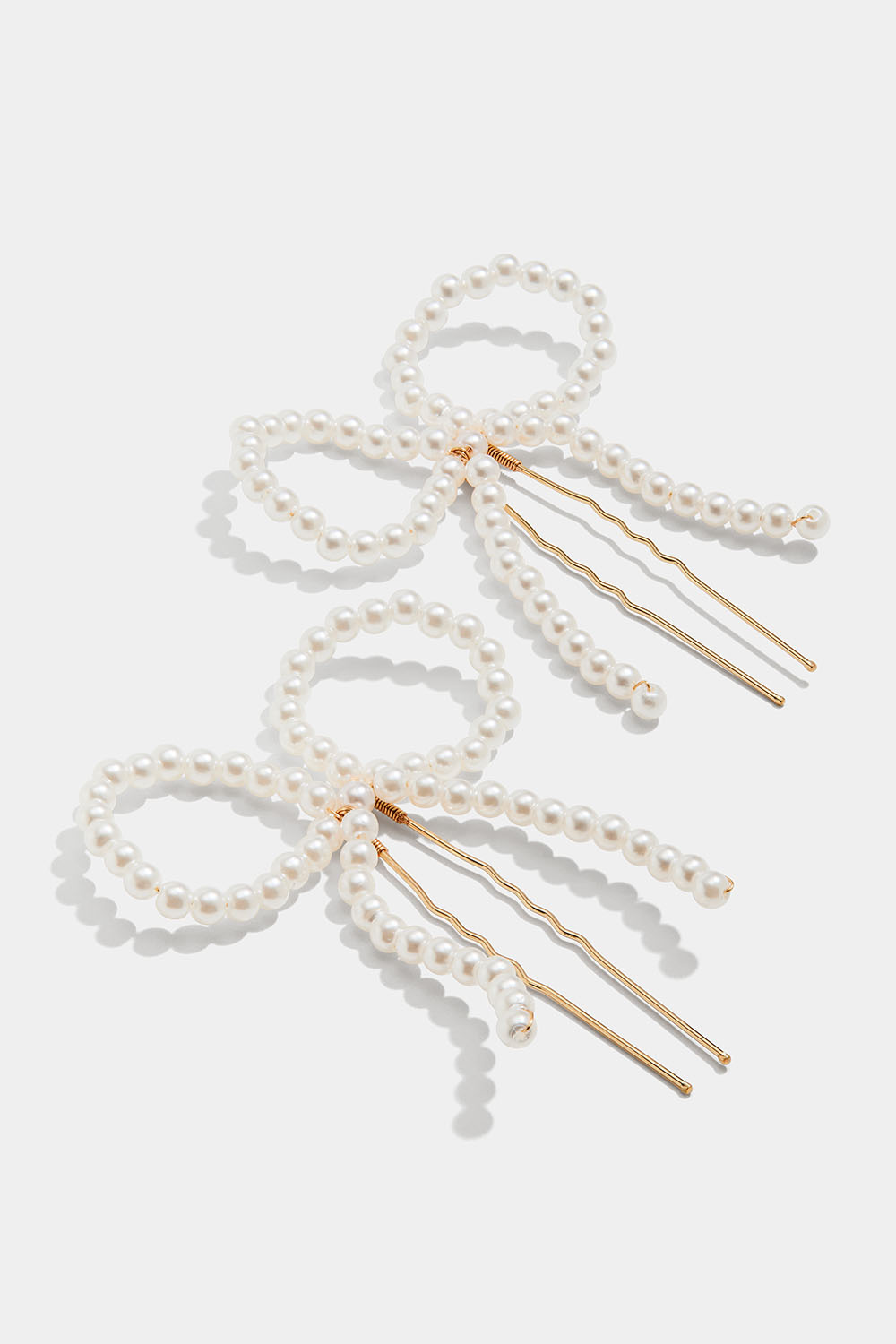 Hårnåle med perlesløjfer, 2-pak