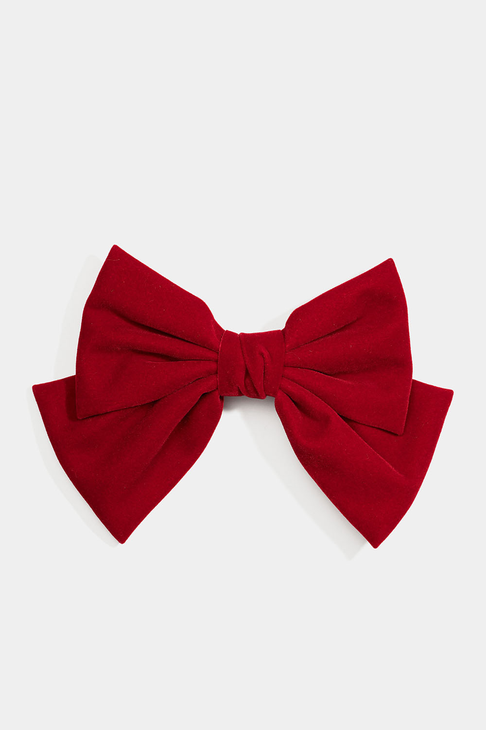 Hårspænde med rød fløjlssløjfe