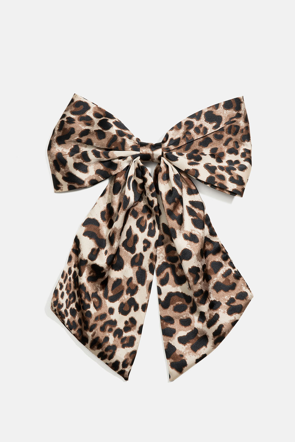 Hårspænde med stor leopardmønsteret sløjfe
