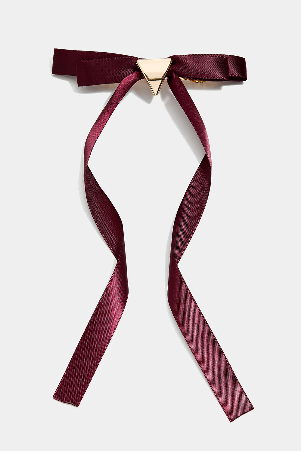 Hårspænde med vinrød sløjfe