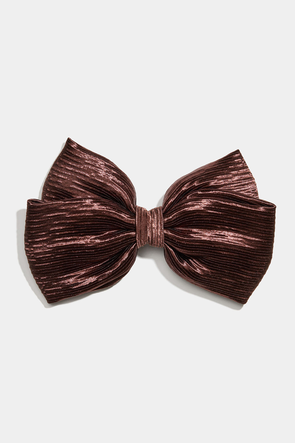 Hårspænde med brun, plisseret sløjfe