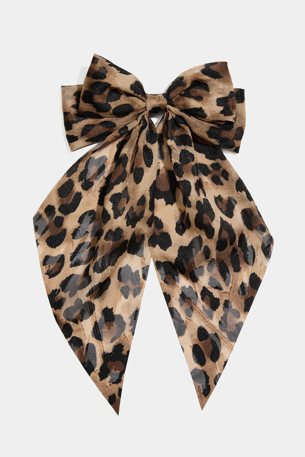 Hårspænde med sløjfe og tail i leo