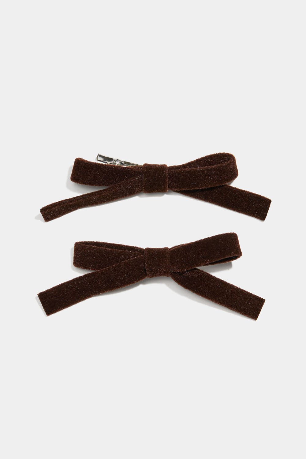 Hårspænde med brune fløjlssløjfer, 2-pak