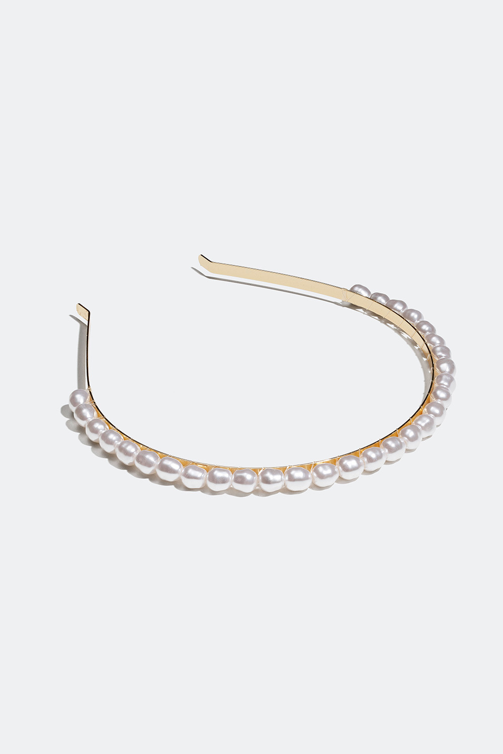 Smalt diadem med perler