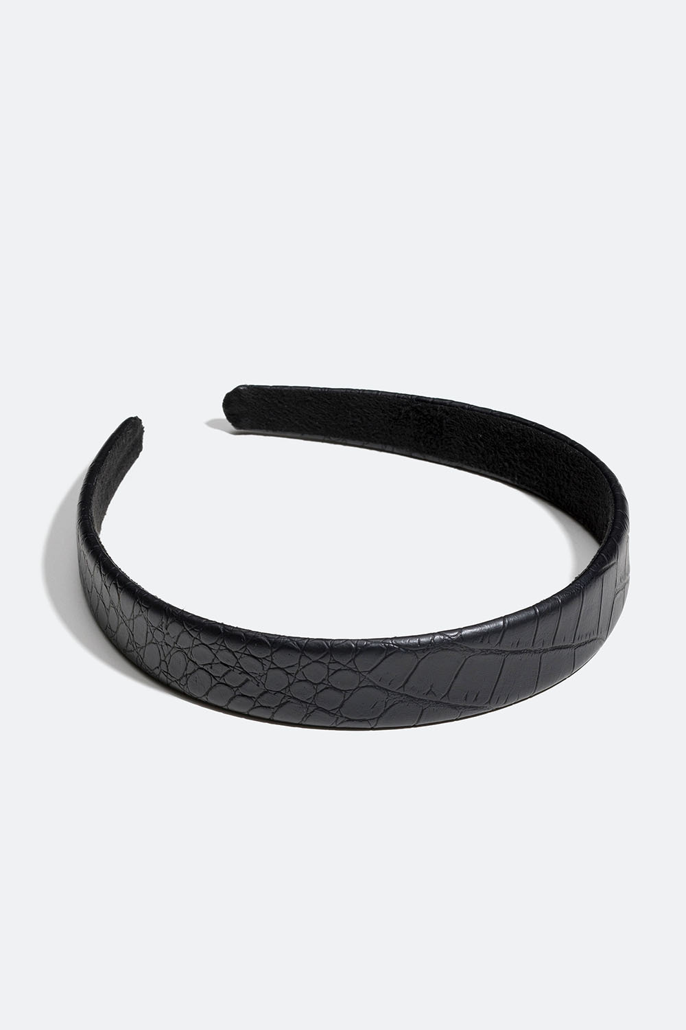 Sort krokodillemønstret diadem
